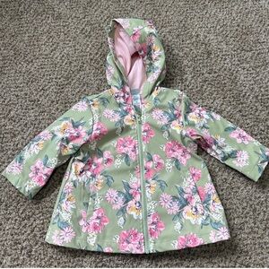 Little Me Floral Kids Raincoat with Hood Size 12M